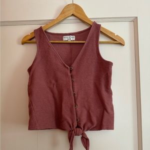 Madewell Texture and Thread Tie Front Shirt